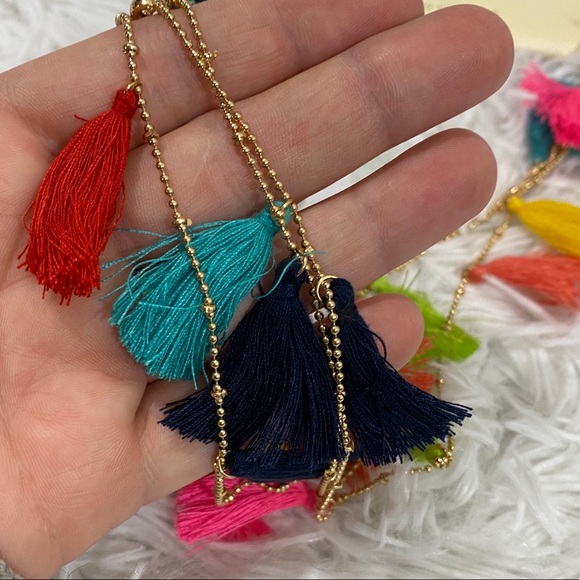 NEW Next Jewellery Colorful Tassels Necklace - Picture 4 of 4